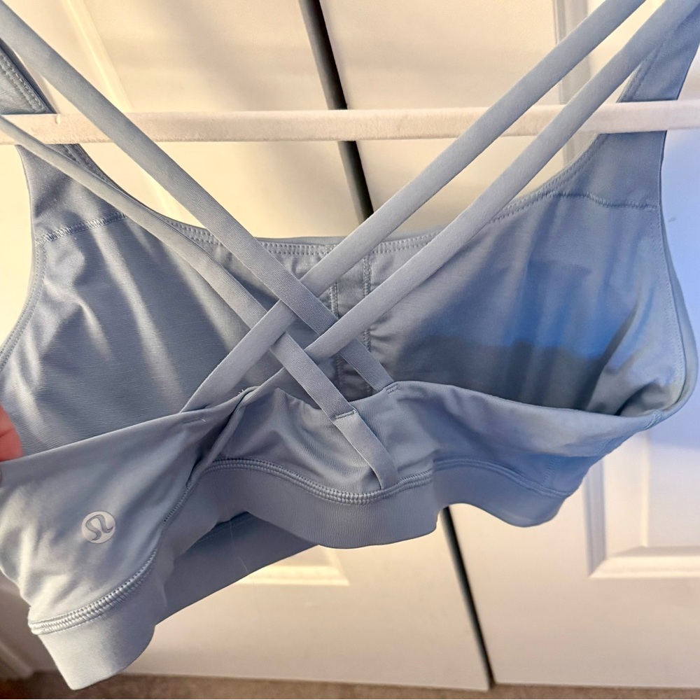 Lululemon Athletica Light Blue Strappy Sports Bra